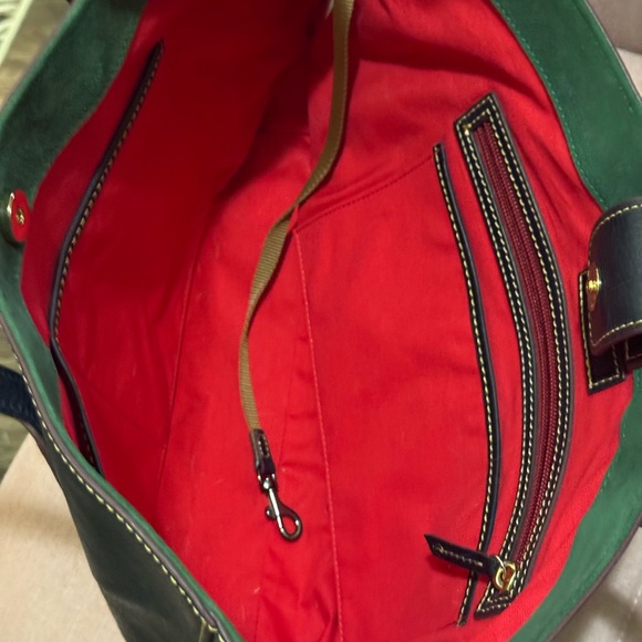 Dooney & Bourke Dark Navy Leather Tote Bag - Picture 3 of 8